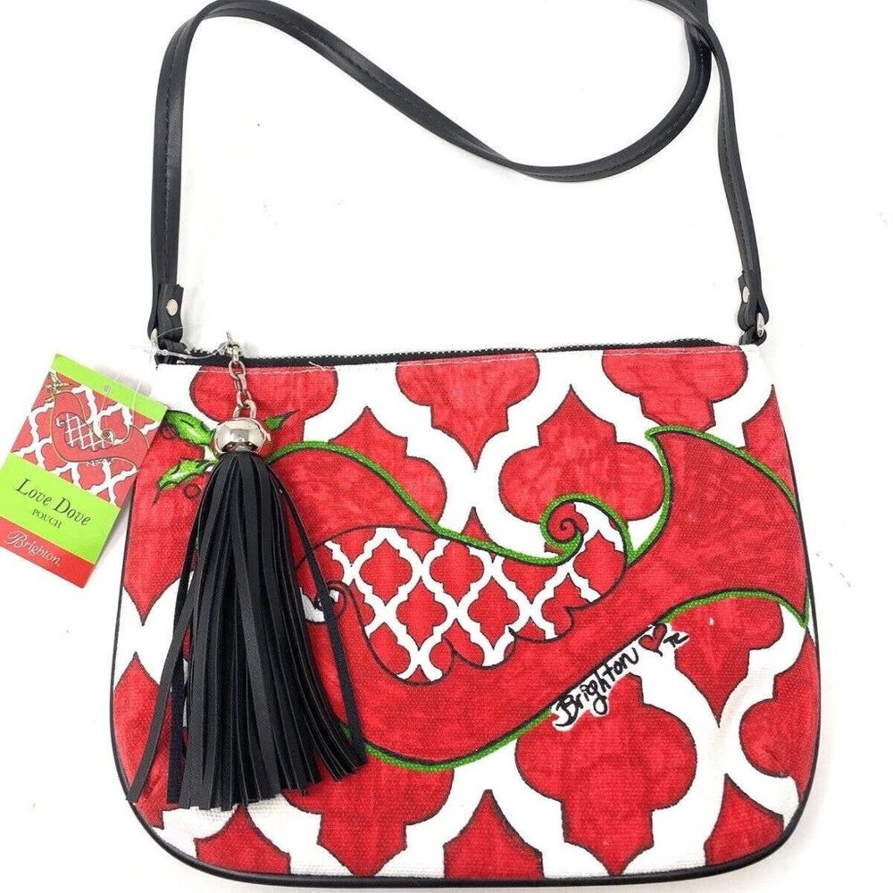 Brighton Red & White Love Dove Pouch